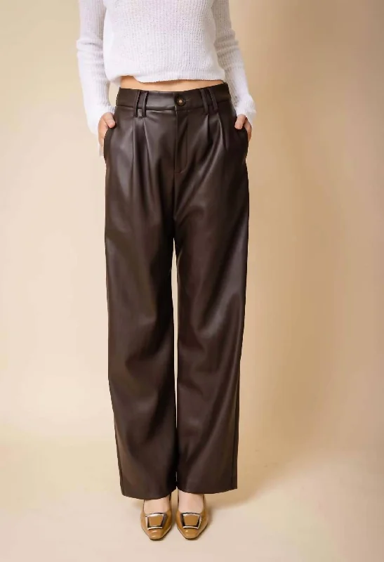 Women’s bootcut jeans for classic style -Finn Trouser In Brown