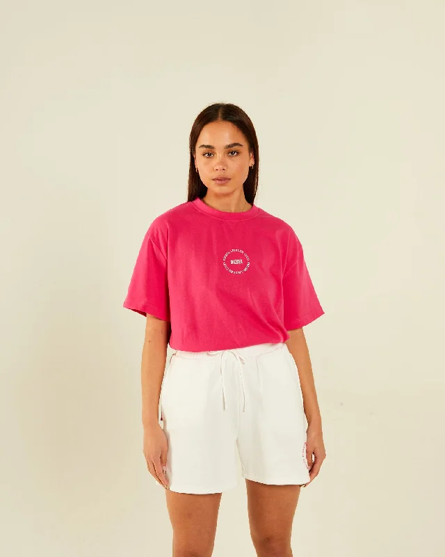 Women’s striped tops for nautical style -Reesa Tee Pink Yarrow