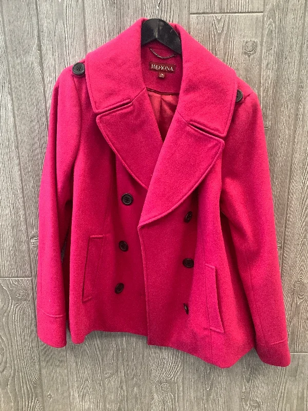 Women’s peacoats for classic nautical style -Pink Coat Peacoat Merona, Size Xxl