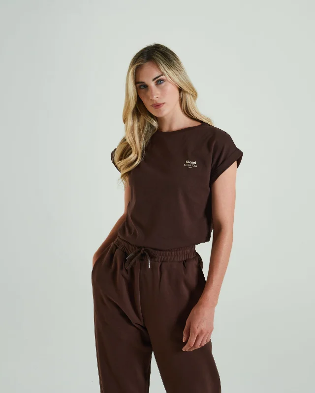 Women’s turtleneck tops for warm layering -Maya T-Shirt Deep Coco