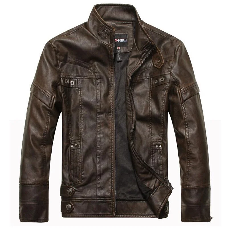 Women’s car coats for classic silhouette -jaqueta de couro masculina Bomber Real leather jacket