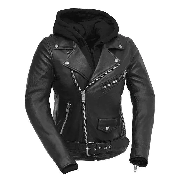 Women’s lightweight jackets for spring and fall -Ryman - Women's Motorcycle Leather Jacket