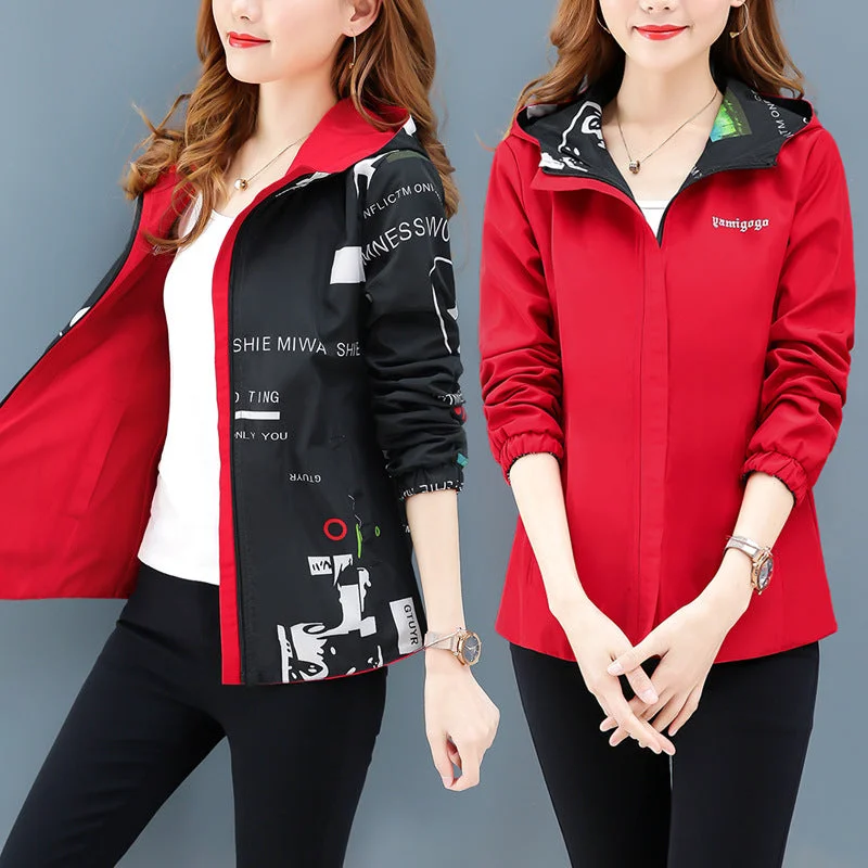 Women’s short coats for versatile wear -Spring Short Small Coat For Women Loose Jacket Women Casual All-matching Jacket Thin