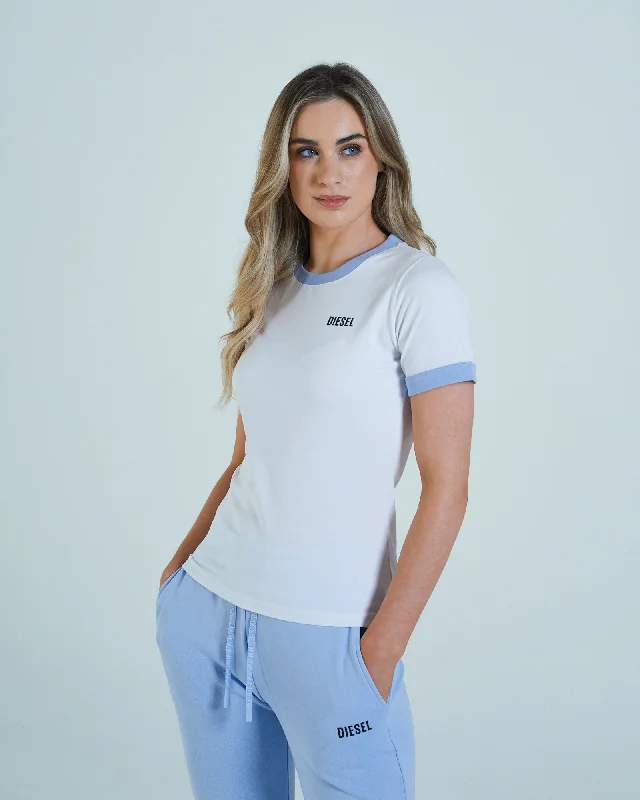 Women’s long sleeve tops for cooler days -Addie T-Shirt Optic White