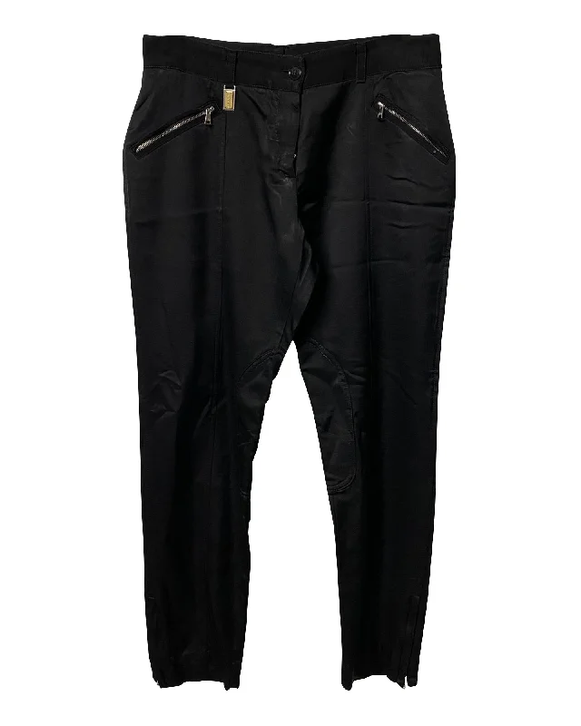 Women’s ankle-length pants for stylish casual wear -Dolce & Gabbana Zip Pocket Jeans in Black Polyester