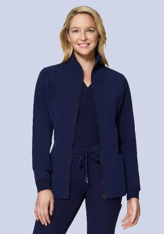 Women’s tailored wool coats for refined style -Women's Modern Scrub Jacket Navy