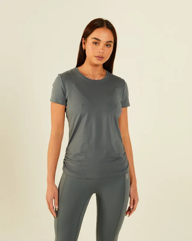 Women’s racerback tops for sporty look -Tala Tee Sage Grey