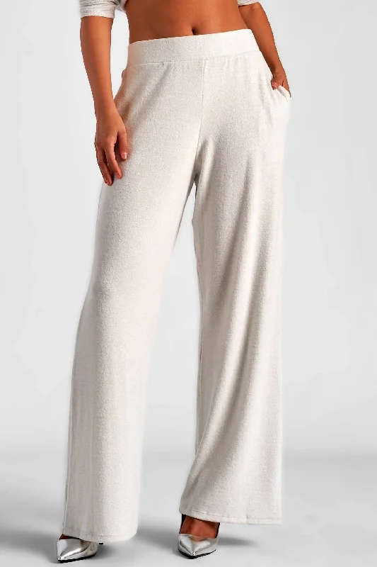 Women’s floral print pants for fresh spring look -Women's Sparkle Pants In White & Silver