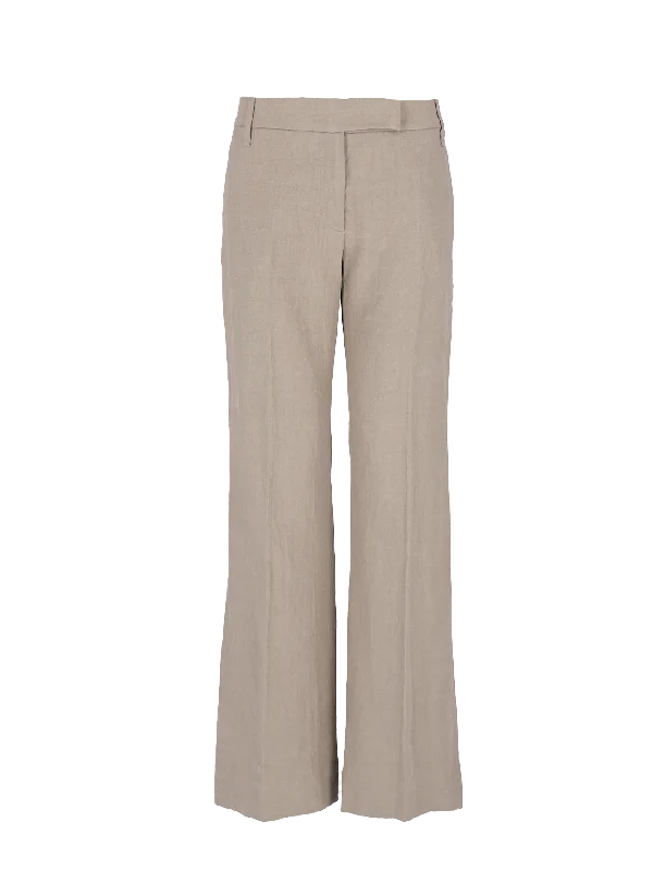 Women’s denim jeggings for casual fashion -linen and cotton-blend trousers