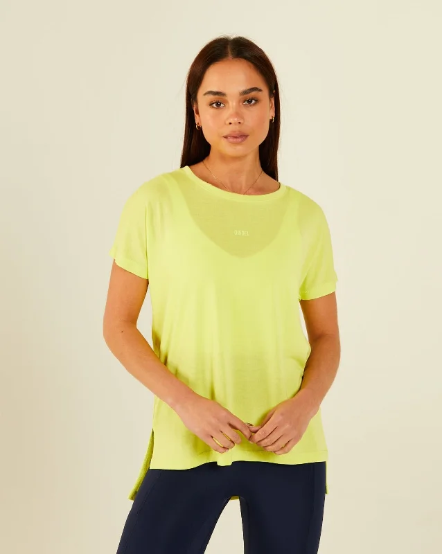 Women’s thermal long sleeve tops for warmth -Jade Tee Hi-Light Yellow