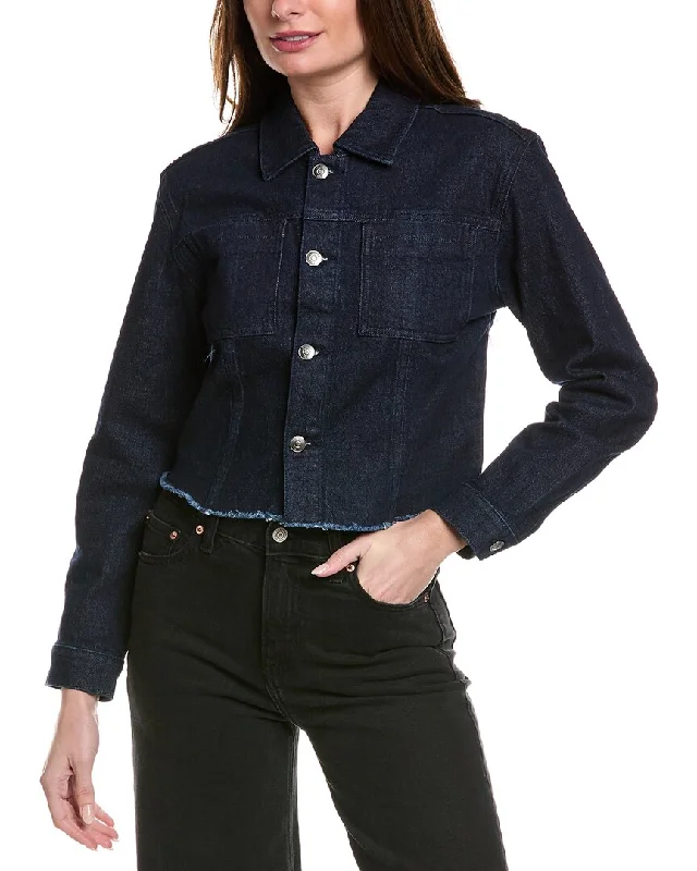 Women’s duffle coats for classic look -HUDSON Jeans Cropped Denim Jacket