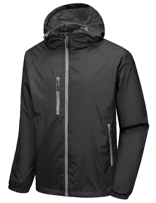 Women’s padded parkas for snow protection -Men‘s Lightweight Windbreaker Jacket Hiking Running Golf Travel