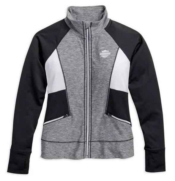 Women’s sherpa jackets for warm, fuzzy comfort -Harley-Davidson® Women's Performance Infrared Activewear Jacket, Gray 96066-17VW