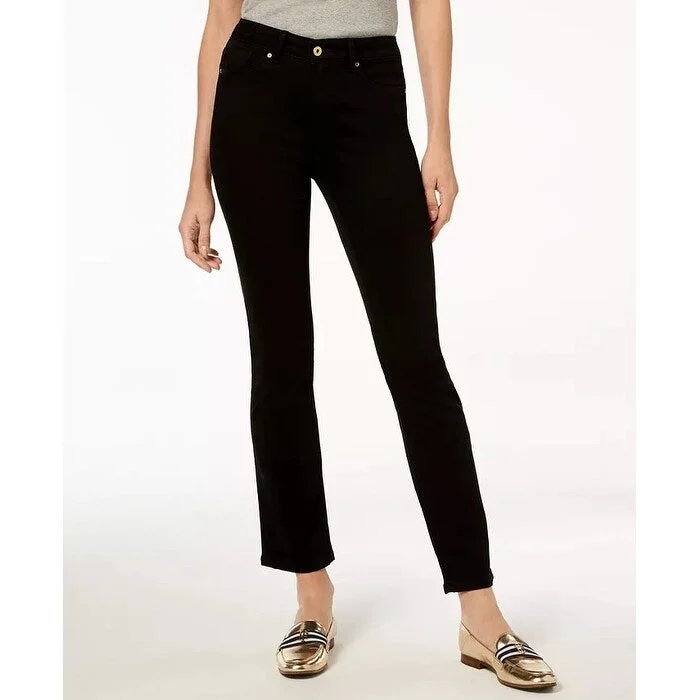 Women’s bootcut dress pants for work wear -Tommy Hilfiger Women's Straight Leg Jeans Black Size 14