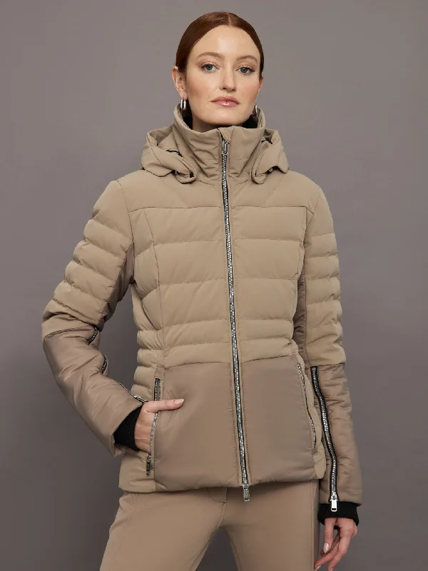 Women’s fur-lined jackets for extra warmth -Torri Jacket - Taupe