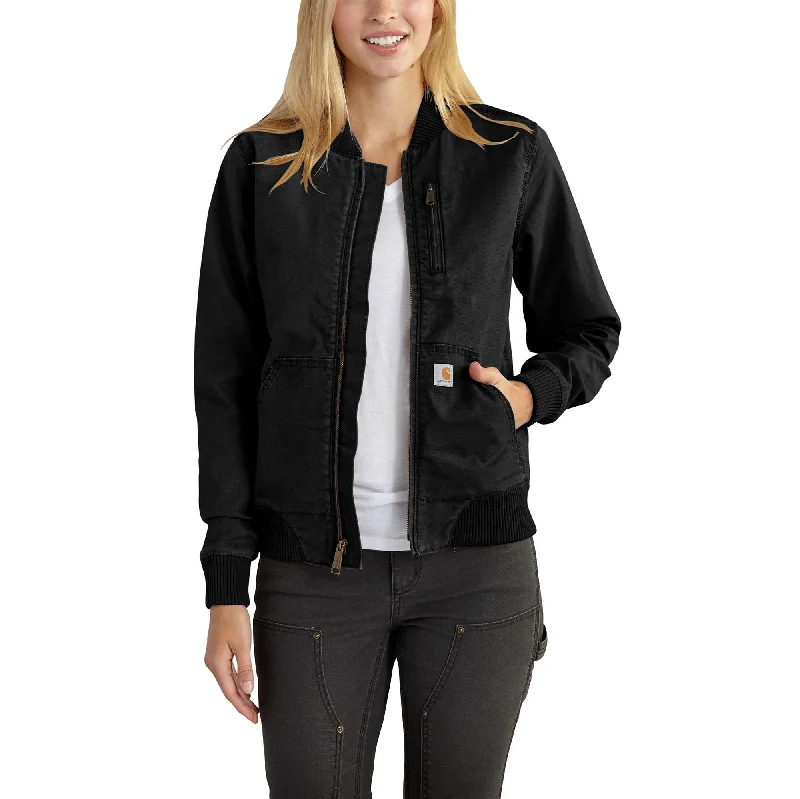 Women’s sherpa jackets for warm, fuzzy comfort -Rugged Flex® Relaxed Fit Canvas Jacket