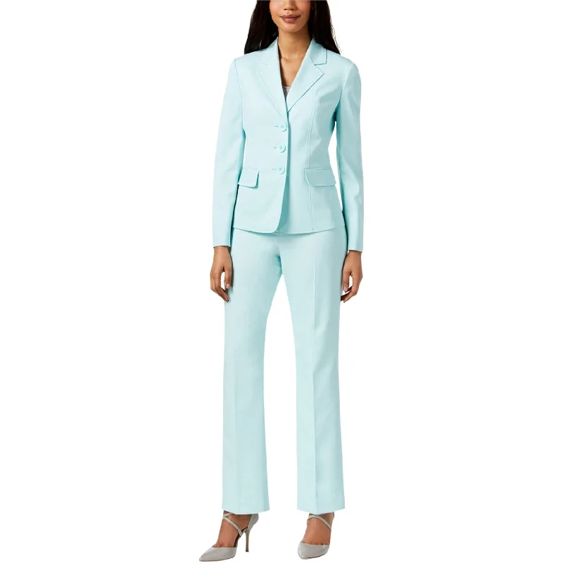 Women’s military-inspired jackets for rugged charm -Le Suit Womens Straight Leg Pant Suit, Blue, 16