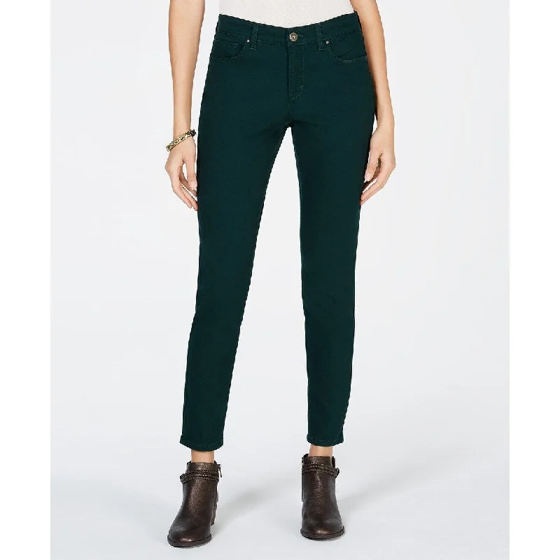 Women’s wide-leg trousers for office style -Style & Co Women's Curvy Tummy-Control Skinny Jeans Deep Pine Size 16 - Green