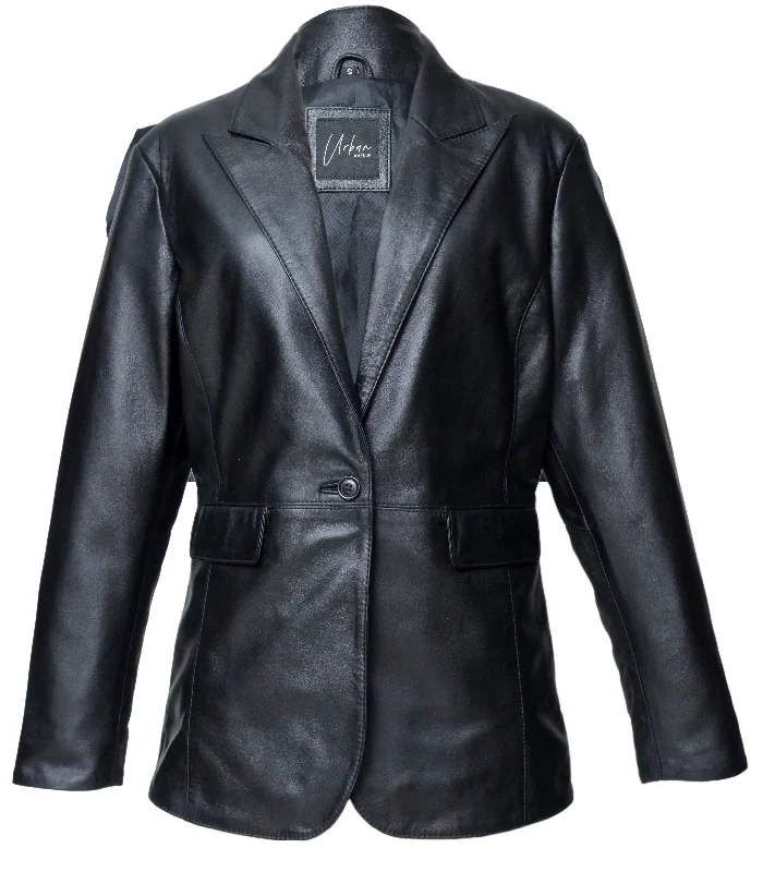 Women’s zip-up jackets for easy wear -ALLISON ONE WOMEN LEATHER COAT