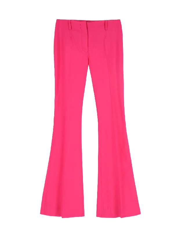 Women’s silk pants for luxurious feel -le pantalon pinu flared virgin wool trousers