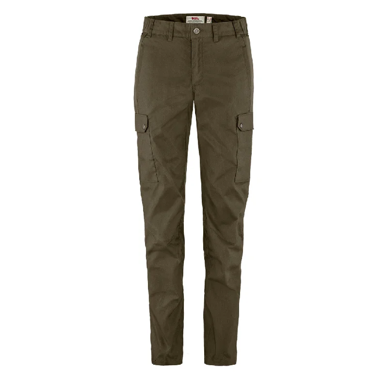 Women’s bell-bottom pants for 70s-inspired style -Fjallraven Womens Stina Trousers Dark Olive