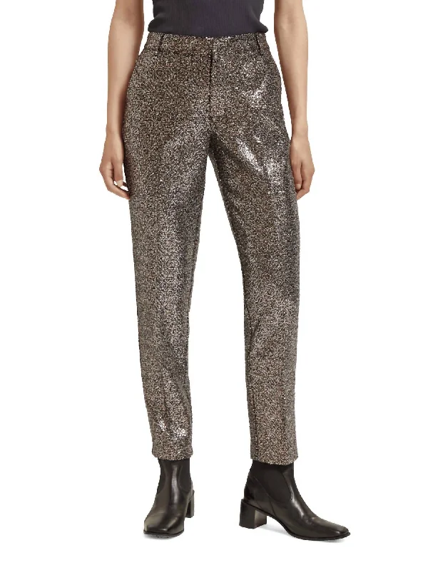 Women’s skinny jeans for casual style -Lowry Sequined Slim Pant In Midnight