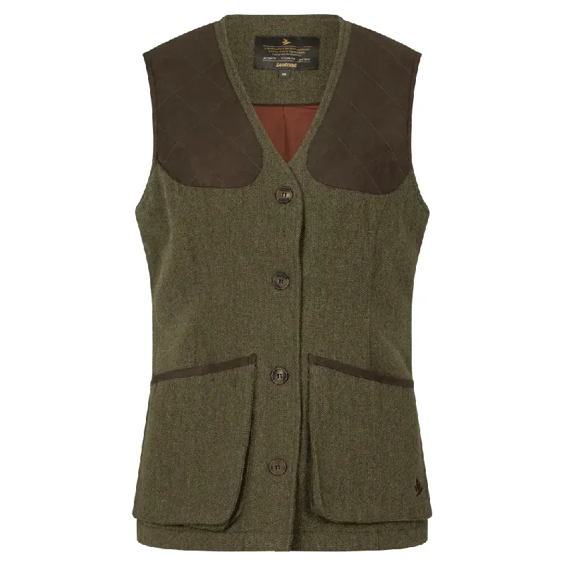 Women’s puffer vests for easy layering -Seeland Women's Hillside Harriet Waistcoat - Moss Green