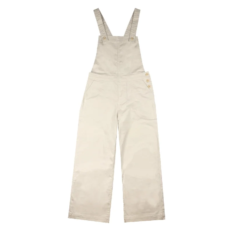 Women’s paperbag waist pants for trendy look -Patagonia Womens Stand Up Cropped Overalls Dyno White