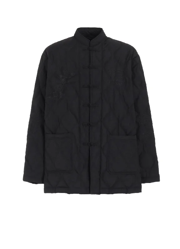 Women’s fleece-lined jackets for added warmth -【S'YTE X TAION】SOUVENIR EMBROIDERED QUILTED DOWN CHINA JACKET