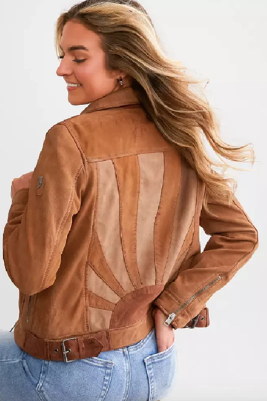 Women’s structured blazers for office wear -Sunny Leather Jacket