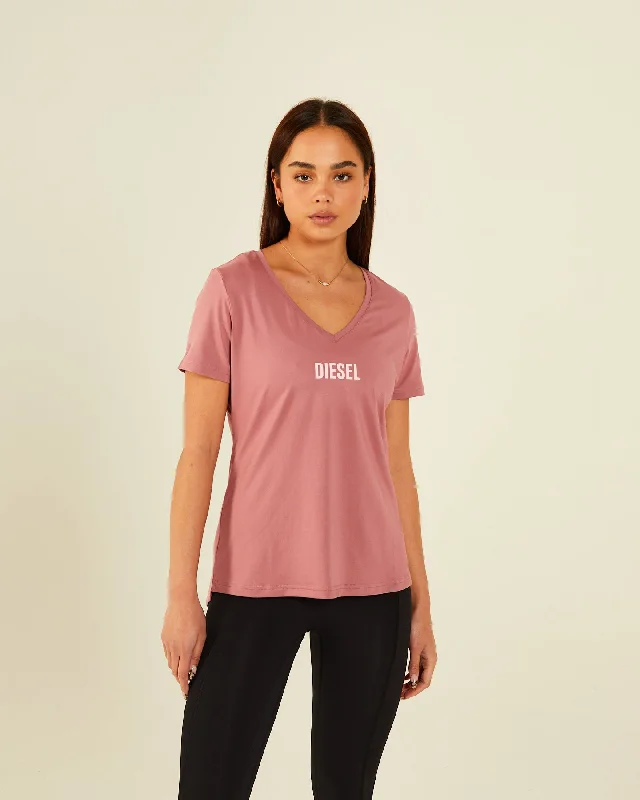 Women’s printed t-shirt tops for bold fashion -Marcie Tee Blush Rose