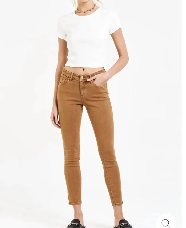 Women’s wool pants for winter warmth -Gisele Skinny Jean  Butterscotch