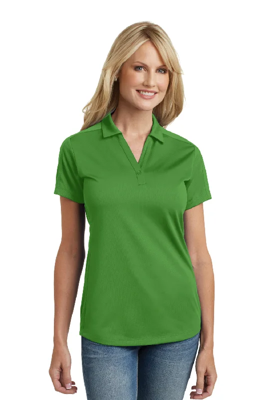 Women’s lace-up tops for edgy style -Port Authority Womens Moisture Wicking Short Sleeve Polo Shirt - Vine Green - Closeout