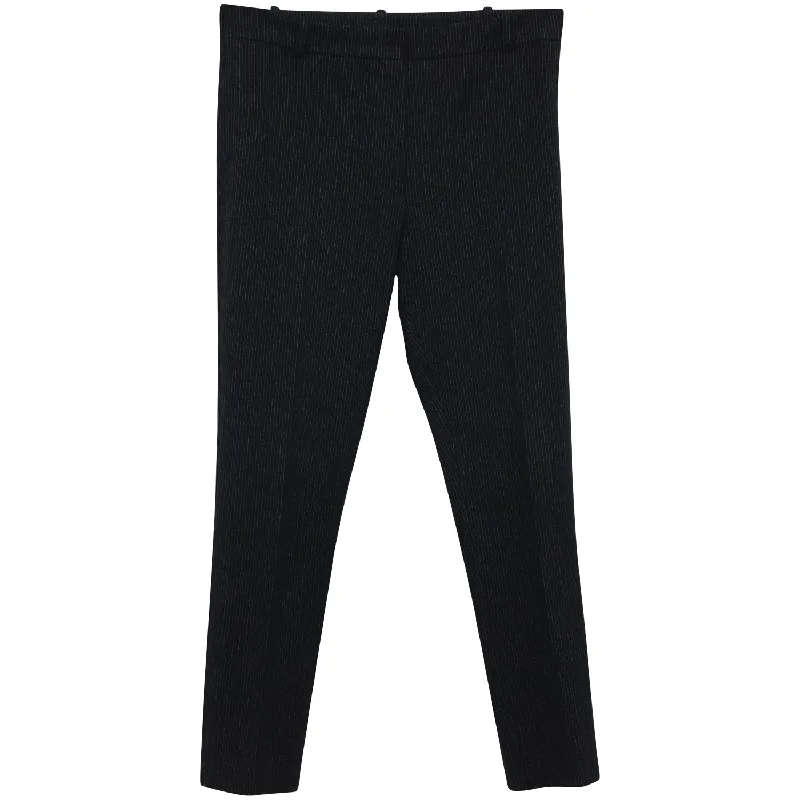 Women’s printed pants for statement style -Joseph Gab Stretch Pinstripe Trousers in Black Viscose