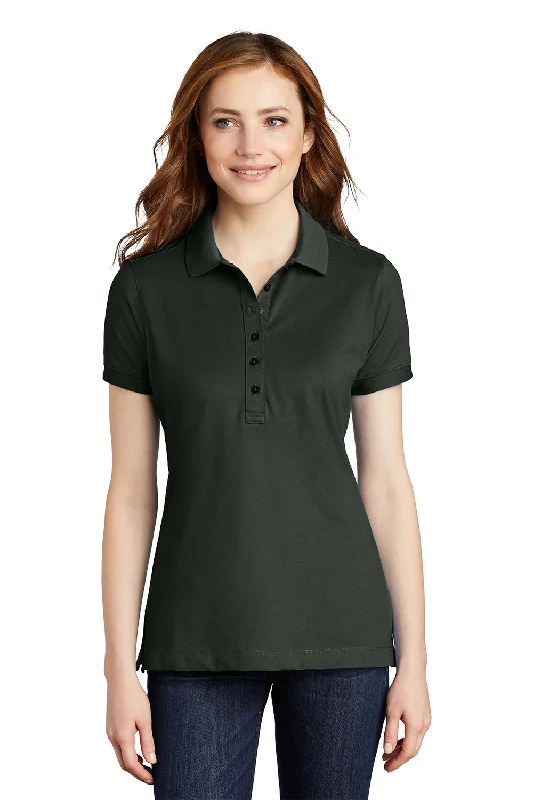 Women’s mesh tops for breathable wear -Port Authority Womens Moisture Wicking Short Sleeve Polo Shirt - Smoke Grey