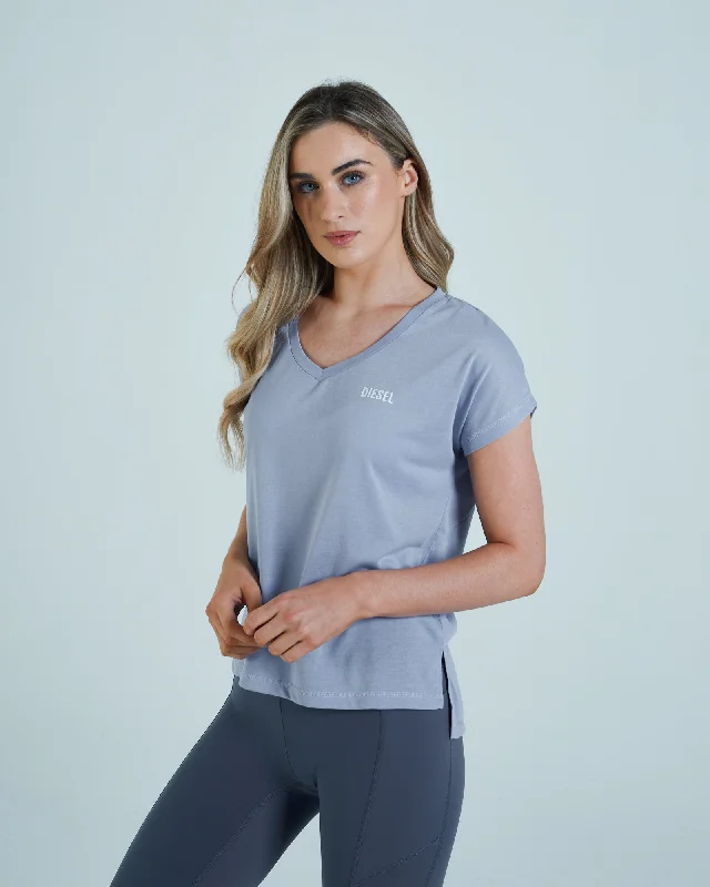 Women’s slouchy tops for relaxed chic -Zita T-Shirt Powder Blue