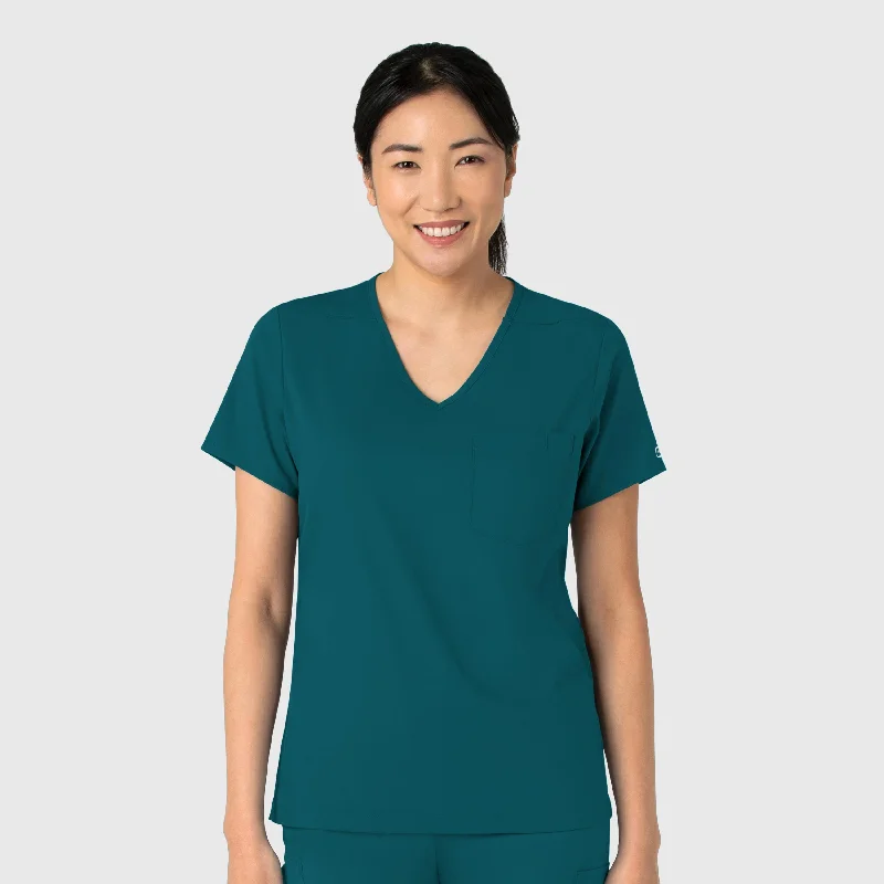 Women’s slouchy tops for relaxed chic -Boundless Women's Tuck-In Scrub Top - Caribbean Blue