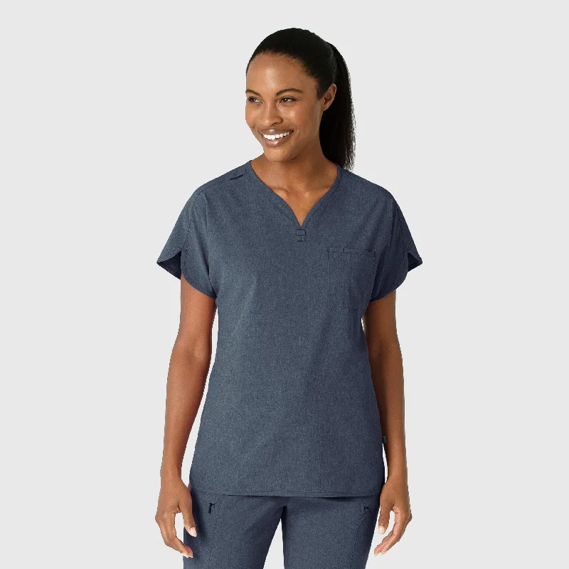 Women’s oversized tops for relaxed fit -RENEW Women's Dolman Scrub Top - Navy Heather